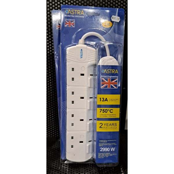 ASTRA extension 4 way socket 3Metres