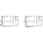 SPRINT SET RIMLESS S TRAP 65cm SOFT ΜΕ ΔΙΠΛΟ ΜΗΧΑΝΙΣΜΟ (SPR 3000)