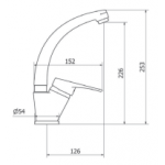 WASHBASIN BATTERY KRAMER WITH HIGH ROSS