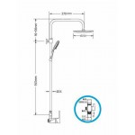 Adjustable Shower Column with Battery