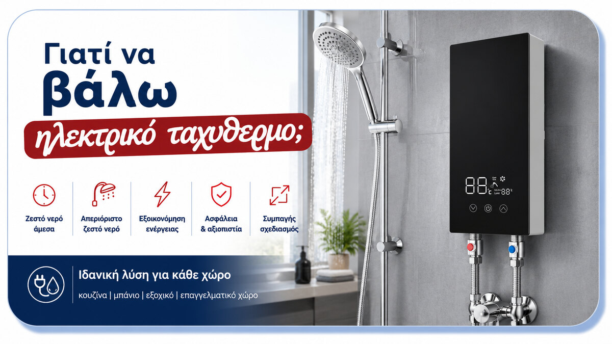 Γιατί να επιλέξετε ηλεκτρικό ταχυθερμοσίφωνα